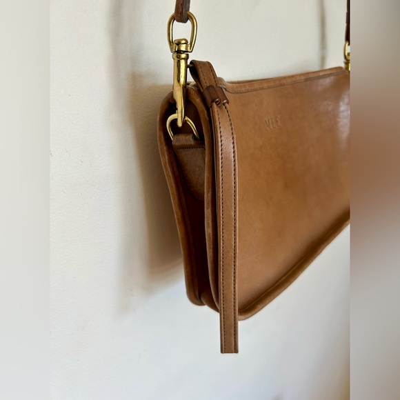 Vintage COACH Convertible Clutch Basic Bag | Tabac Leather with Monogram - Picture 4 of 9